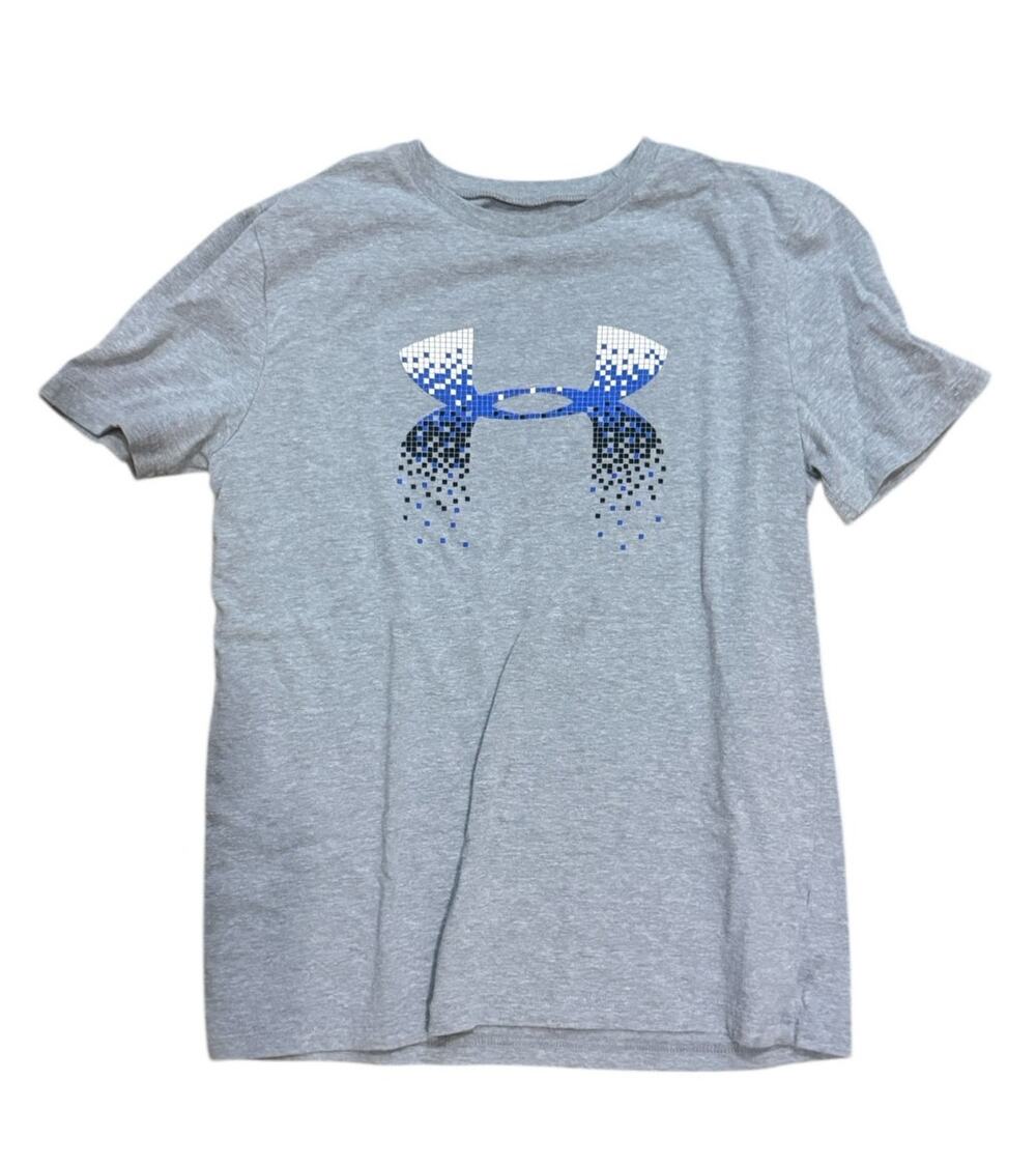 Under Armour Gray Logo Short-Sleeve Tee - Youth Medium (YMD)